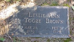 Leslie Ann <I>Tooze</I> Brown 