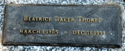 Beatrice <I>Baker</I> Thorpe 