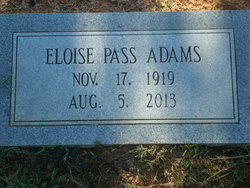 Eloise <I>Pass</I> Adams 