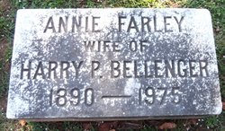Anne Dulaney “Annie” <I>Farley</I> Bellenger 