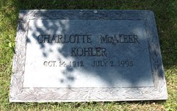 Charlotte <I>McAleer</I> Kohler 