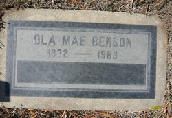 Ola Mae <I>Hicks</I> Benson 