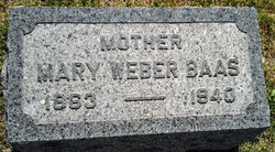 Mary A. <I>Weber</I> Baas 