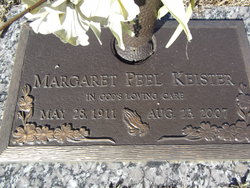 Margaret <I>Peel</I> Keister 
