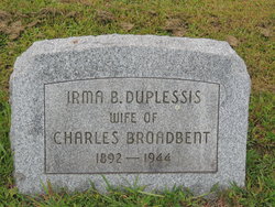 Irma B. <I>Duplessis</I> Broadbent 