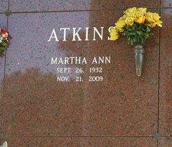 Martha <I>Rainwater</I> Atkins 