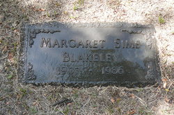 Margaret <I>Sims</I> Blakeley 