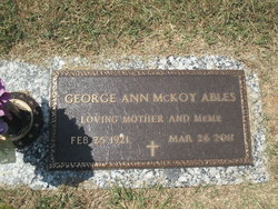 George Ann <I>McKoy</I> Ables 