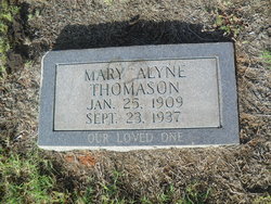 Mary Alyne <I>Burleson</I> Thomason 