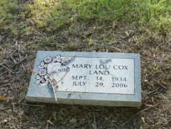 Mary Lou <I>Cox</I> Land 
