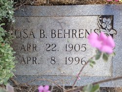 Rosa Bertha <I>Anderson</I> Behrens 