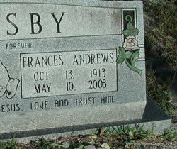 Frances Bernice <I>Andrews</I> Dansby 