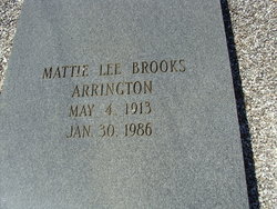Mattie Lee <I>Brooks</I> Arrington 