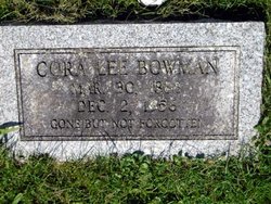 Cora Lee <I>Bowman</I> Bowman 