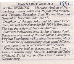 Margaret <I>Shea</I> Andrea 