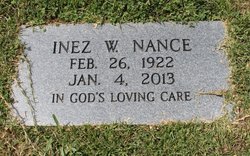Inez <I>Whitener</I> Nance 