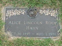 Alice Lincoln Roop Hahn 