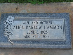 Alice <I>Barlow</I> Hammon 