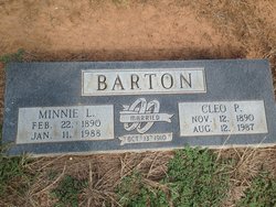 Minnie Lynn <I>Martin</I> Barton 