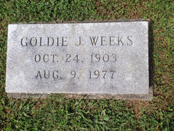 Goldah May “Goldie” <I>Johnson</I> Weeks 
