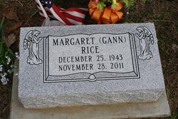 Margaret A <I>Gann</I> Rice 