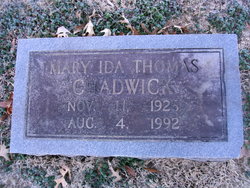 Mary Ida <I>Thomas</I> Chadwick 