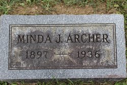 Amanda Jane “Minda” <I>Danner</I> Archer 