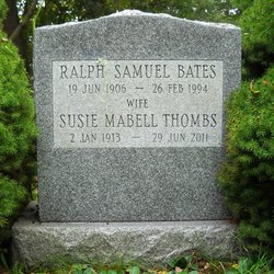 Susie Mabell <I>Thombs</I> Bates 