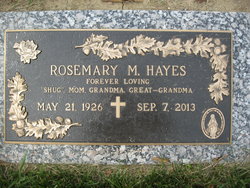 Rosemary M <I>Stegman</I> Hayes 