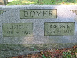 Bertha E <I>Stevenson</I> Boyer 