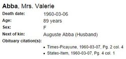 Valerie <I>Dartus</I> Abba 