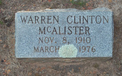Warren Clinton McAlister 