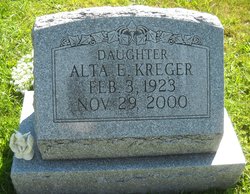 Alta Elizabeth <I>Kreger</I> Kreger 