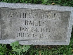 Matilda L. <I>Bauer</I> Bailey 
