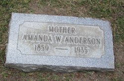 Amanda Wilhemina <I>Peterson</I> Anderson 
