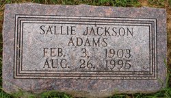 Sallie <I>Jackson</I> Adams 