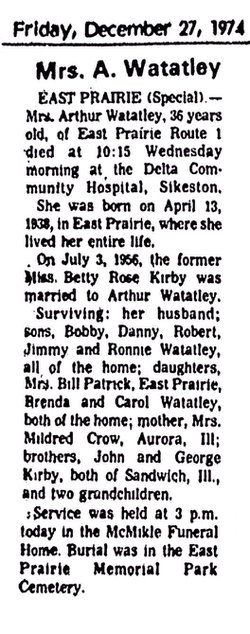 Betty Rose <I>Kirby</I> Wheatley 