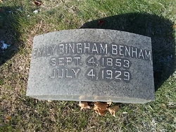 Emily Emma <I>Bingham</I> Benham 