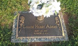 Louise <I>Hobby</I> Adams 