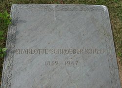 Charlotte Henrietta “Lottie” <I>Schroeder</I> Kohler 