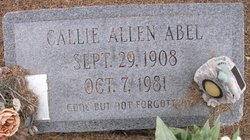 Callie <I>Allen</I> Abel 