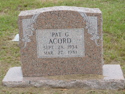 Patricia Lucille “Pat” <I>Goodroe</I> Acord 