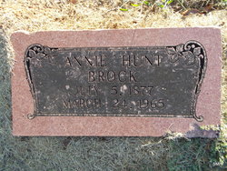 Annie Rebecca <I>Hunt</I> Brock 
