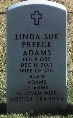 Linda Sue <I>Preece</I> Adams 