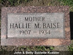 Hallie Marie <I>Haislip</I> Baise 