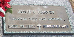 Janie Elizabeth <I>Landreth</I> Harvey 