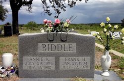 Kittie Annie <I>Burch</I> Riddle 