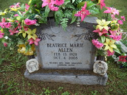 Beatrice Marie <I>Hamner</I> Allen 