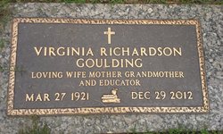 Virginia <I>Richardson</I> Goulding 