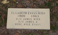 Elizabeth Betsy <I>Evans</I> Wier 